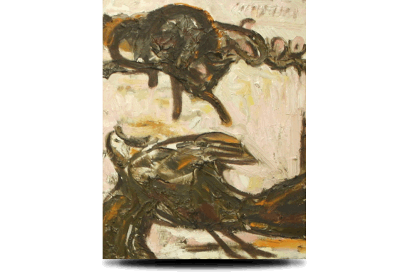Gato y Paloma, 12×9″