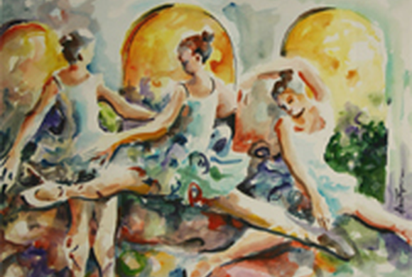 Bailarinas, 22×30″