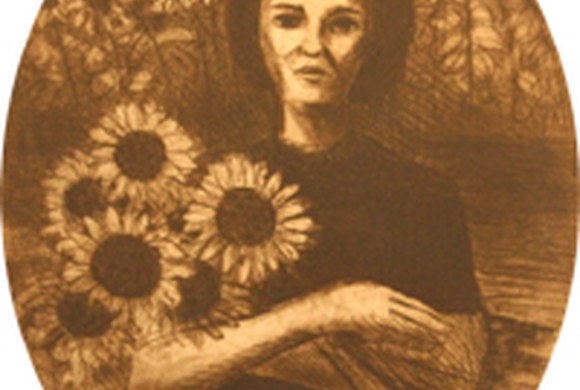 Niña con Girasoles, 15×13″ Niña con Girasoles, 15×13″